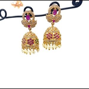 Multi stoned earrings